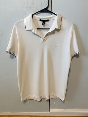 Kenneth Cole Reaction Polo Shirt Men’s Medium White Short Sleeve
